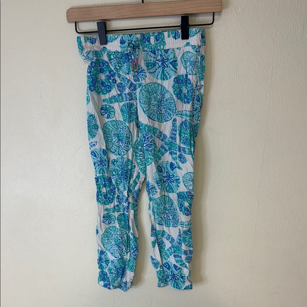 Lilly Pulitzer Blue and White Casual Capri Bottoms